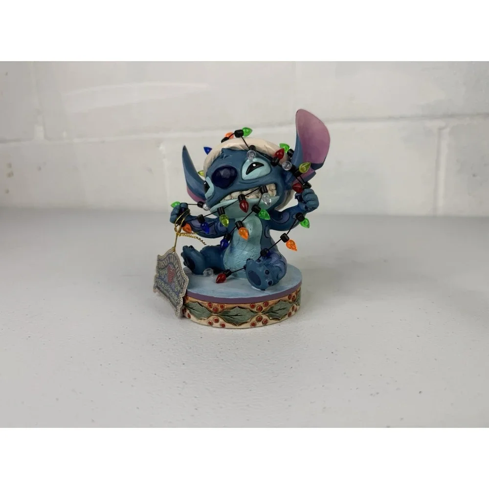 Enesco Jim Shore Disney - Stitch Wrapped in Christmas Lights 4.75